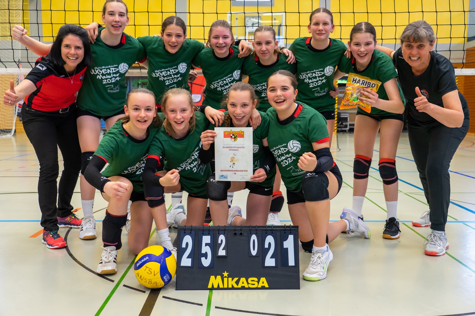Ansbach’s U15_Volleyballerinnen sind Mittelfränkischer Meister